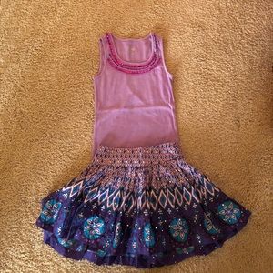 Justice skirt and tank top